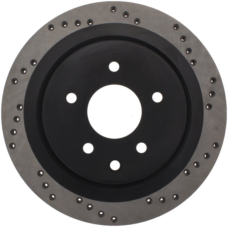 Stoptech - StopTech 08 - 09 Infiniti EX35 / 05 - 08 G35 / 09 G37 / 06 - 09 M35/M45 Drilled Left Rear Rotor - Demon Performance