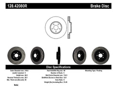 Stoptech - StopTech 08 - 09 Infiniti EX35 / 05 - 08 G35 / 09 G37 / 06 - 09 M35/M45 Drilled Right Front Rotor - Demon Performance