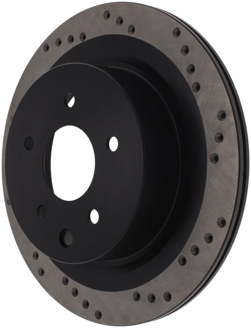 Stoptech - StopTech 08 - 09 Infiniti EX35 / 05 - 08 G35 / 09 G37 / 06 - 09 M35/M45 Drilled Right Rear Rotor - Demon Performance