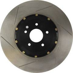 Stoptech - StopTech 09 - 11 Nissan GT - R Front Right Slotted Bare Iron 380x34mm Aero - Rotor Kit - Demon Performance