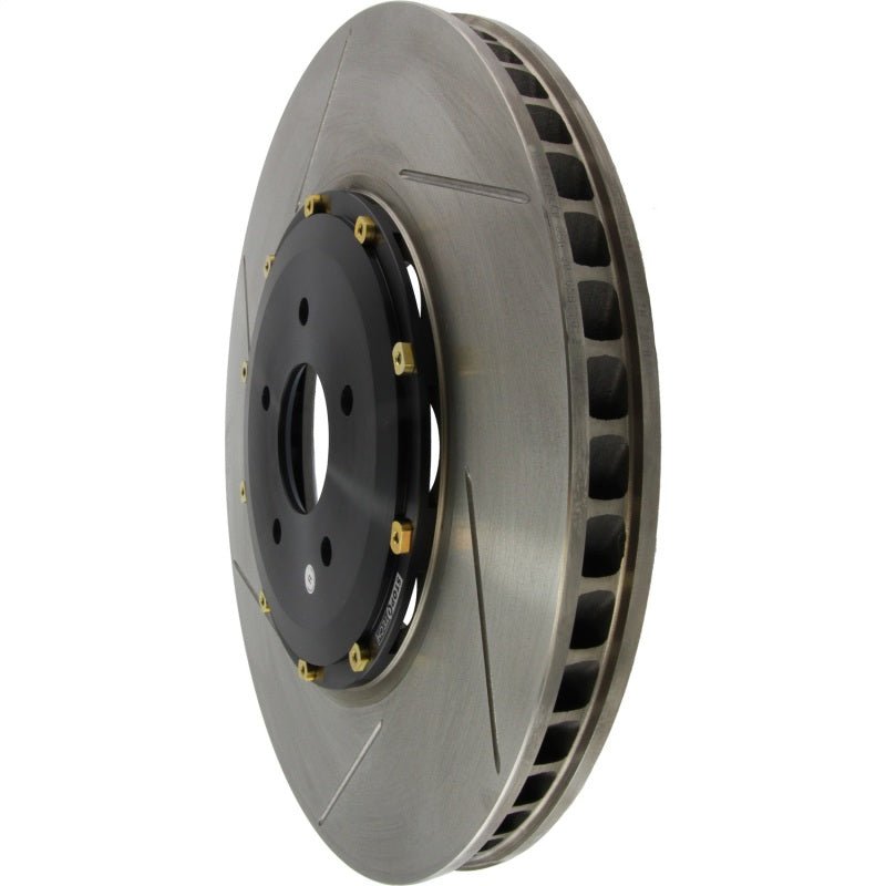 Stoptech - StopTech 09 - 11 Nissan GT - R Front Right Slotted Bare Iron 380x34mm Aero - Rotor Kit - Demon Performance