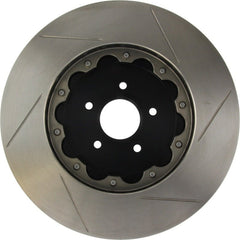 Stoptech - StopTech 09 - 11 Nissan GT - R Front Right Slotted Bare Iron 380x34mm Aero - Rotor Kit - Demon Performance
