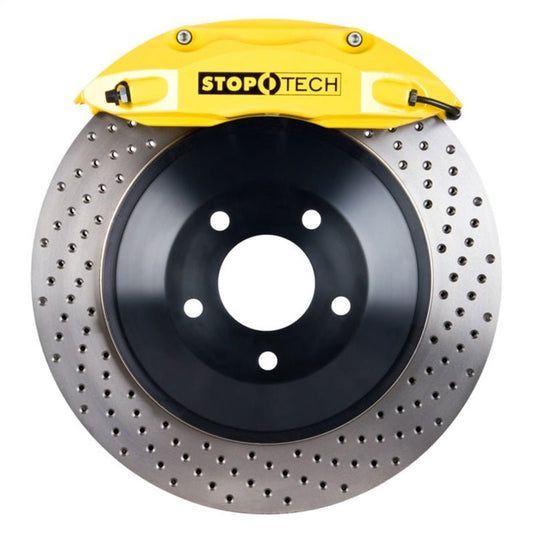 Stoptech - StopTech 09 - 16 Dodge Challenger Rear BBK w/Yellow ST - 40 Calipers Drilled 350x28 Rotors - Demon Performance