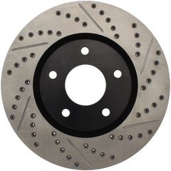 Stoptech - StopTech 1/02 - 05 Infiniti G35 (alloy disc) / 6/02 - 05 Nissan 350Z Slotted & Drilled Left Front Rotor - Demon Performance