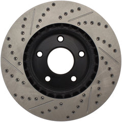 Stoptech - StopTech 1/02 - 05 Infiniti G35 (alloy disc) / 6/02 - 05 Nissan 350Z Slotted & Drilled Left Front Rotor - Demon Performance