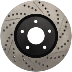 Stoptech - StopTech 1/02 - 05 Infiniti G35 (alloy disc) / 6/02 - 05 Nissan 350Z Slotted & Drilled Left Front Rotor - Demon Performance