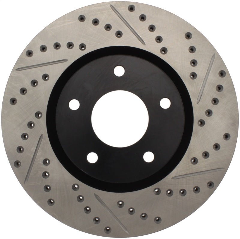Stoptech - StopTech 1/02 - 05 Infiniti G35 (alloy disc) / 6/02 - 05 Nissan 350Z Slotted & Drilled Right Front Rotor - Demon Performance