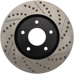 Stoptech - StopTech 1/02 - 05 Infiniti G35 (alloy disc) / 6/02 - 05 Nissan 350Z Slotted & Drilled Right Front Rotor - Demon Performance