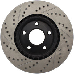 Stoptech - StopTech 1/02 - 05 Infiniti G35 (alloy disc) / 6/02 - 05 Nissan 350Z Slotted & Drilled Right Front Rotor - Demon Performance