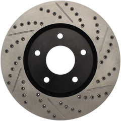 Stoptech - StopTech 1/02 - 05 Infiniti G35 (alloy disc) / 6/02 - 05 Nissan 350Z Slotted & Drilled Right Front Rotor - Demon Performance