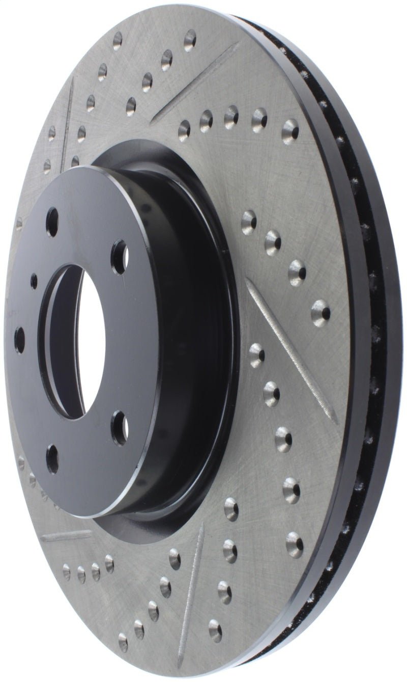 Stoptech - StopTech 1/02 - 05 Infiniti G35 (alloy disc) / 6/02 - 05 Nissan 350Z Slotted & Drilled Right Front Rotor - Demon Performance