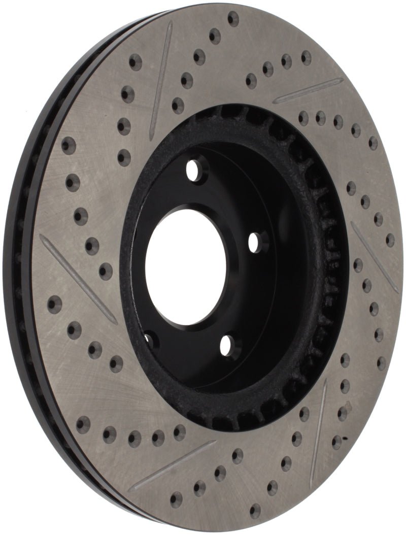 Stoptech - StopTech 1/02 - 05 Infiniti G35 (alloy disc) / 6/02 - 05 Nissan 350Z Slotted & Drilled Right Front Rotor - Demon Performance