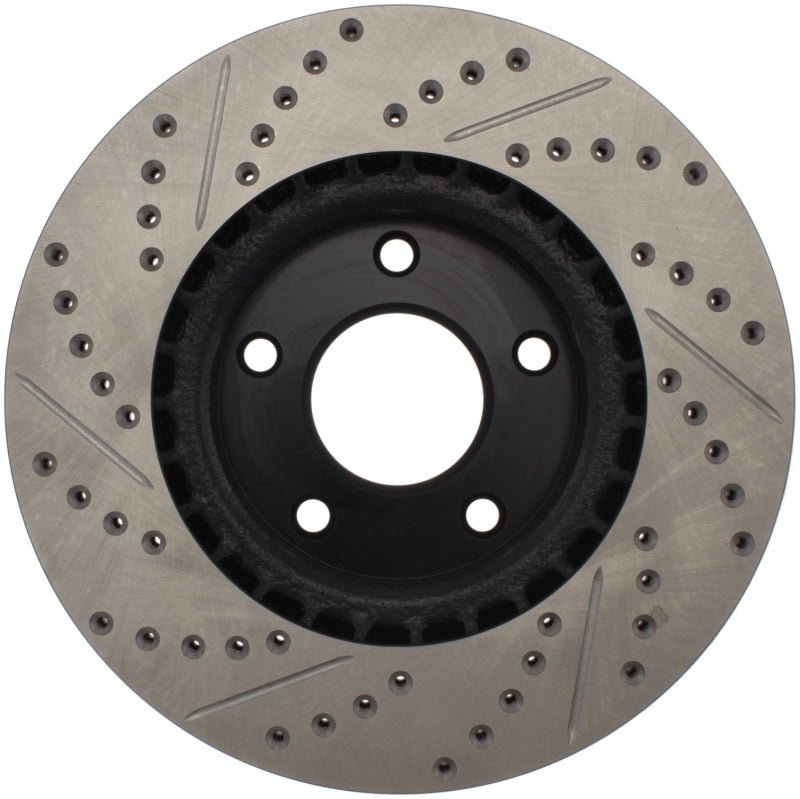 Stoptech - StopTech 1/02 - 05 Infiniti G35 (alloy disc) / 6/02 - 05 Nissan 350Z Slotted & Drilled Right Front Rotor - Demon Performance