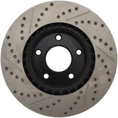Stoptech - StopTech 1/02 - 05 Infiniti G35 (alloy disc) / 6/02 - 05 Nissan 350Z Slotted & Drilled Right Front Rotor - Demon Performance