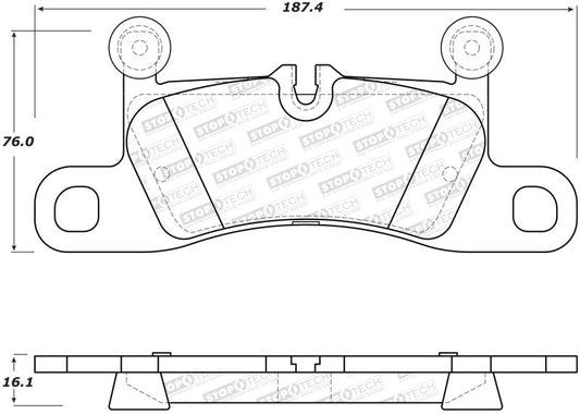 Stoptech - StopTech 11 - 17 Volkswagen Touareg Street Performance Rear Brake Pads - Demon Performance