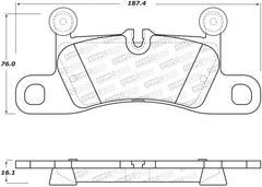 Stoptech - StopTech 11 - 17 Volkswagen Touareg Street Performance Rear Brake Pads - Demon Performance