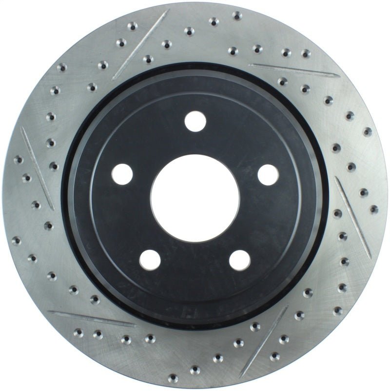 Stoptech - StopTech 12 - 15 Jeep Cherokee SRT8 Sport Slotted & Drilled Rear Passenger Side Rotor - Demon Performance