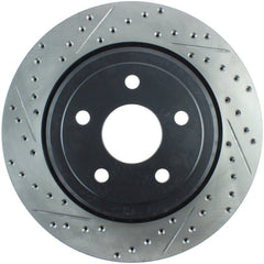 Stoptech - StopTech 12 - 15 Jeep Cherokee SRT8 Sport Slotted & Drilled Rear Passenger Side Rotor - Demon Performance