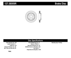 Stoptech - StopTech 12 - 15 Jeep Cherokee SRT8 Sport Slotted & Drilled Rear Passenger Side Rotor - Demon Performance