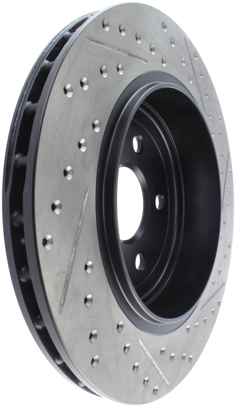 Stoptech - StopTech 12 - 15 Jeep Cherokee SRT8 Sport Slotted & Drilled Rear Passenger Side Rotor - Demon Performance
