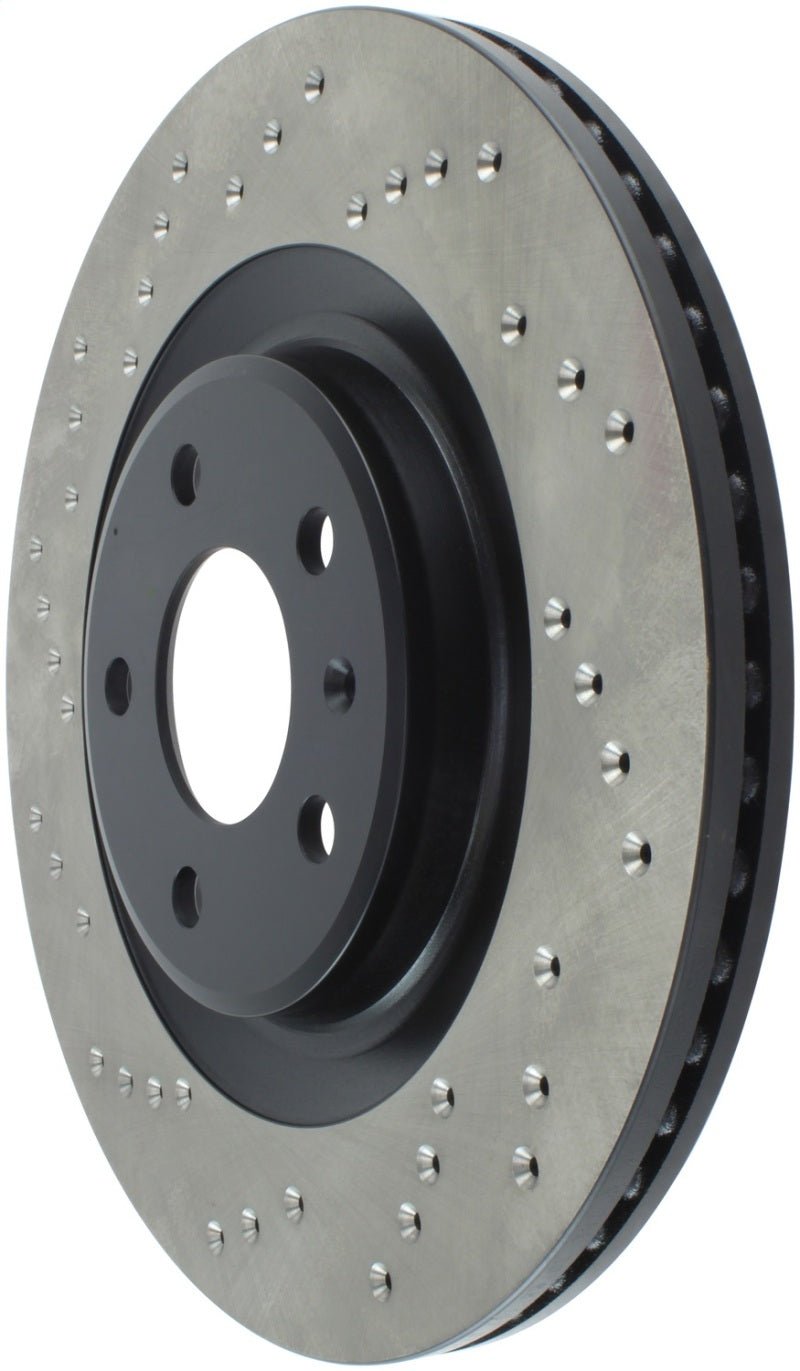 Stoptech - StopTech 12 Audi S4 Rear Right Drilled Rotor - Demon Performance