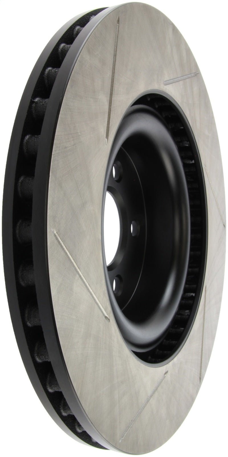 Stoptech - StopTech 2015 Ford Mustang GT w/ Brembo Brakes Left Front Slotted Brake Rotor - Demon Performance