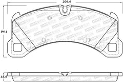 Stoptech - StopTech 2015+ Porsche Macan / 2017+ Porsche Panamera Street Performance Front Brake Pads - Demon Performance
