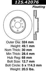Stoptech - Stoptech 6/02 - 08 350z/ 8/02 - 04 G35 w/ Brembo Front CRYO - STOP Rotors - Demon Performance