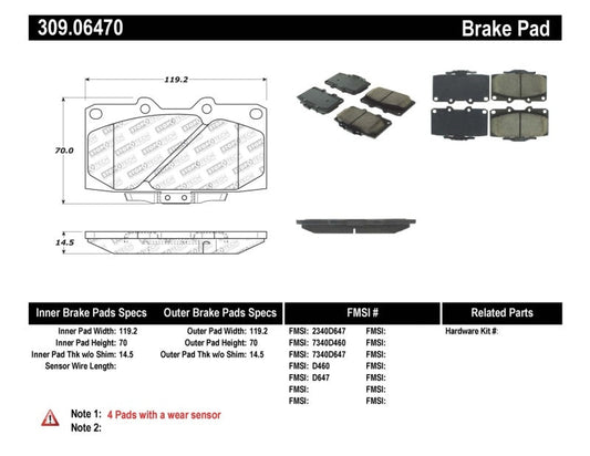 Stoptech - StopTech 89 - 96 Nissan 300ZX Sport Performance Front Brake Pads - Demon Performance