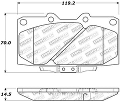 Stoptech - StopTech 89 - 96 Nissan 300ZX Sport Performance Front Brake Pads - Demon Performance