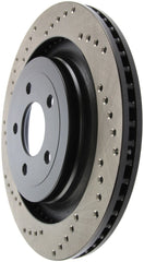 Stoptech - StopTech Cross Drilled Sport Brake Rotor - 2015 Ford Mustang - Rear Right - Demon Performance