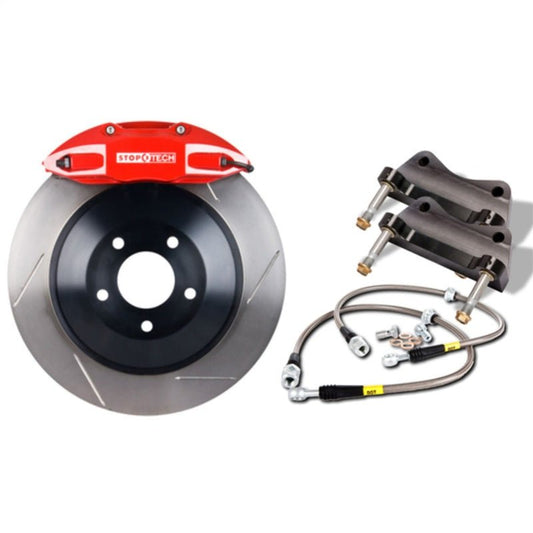 Stoptech - StopTech Dodge 09 Challenger/06 - 09 Charger SXT R/T Front Touring BBK w/ Red ST - 60 Calipers Slotted 3 - Demon Performance