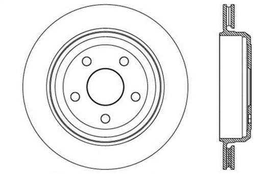 Stoptech - StopTech Drilled Sport Brake Rotor 11 - 17 Jeep Grand Cherokee (Excludes SRT8) - Demon Performance