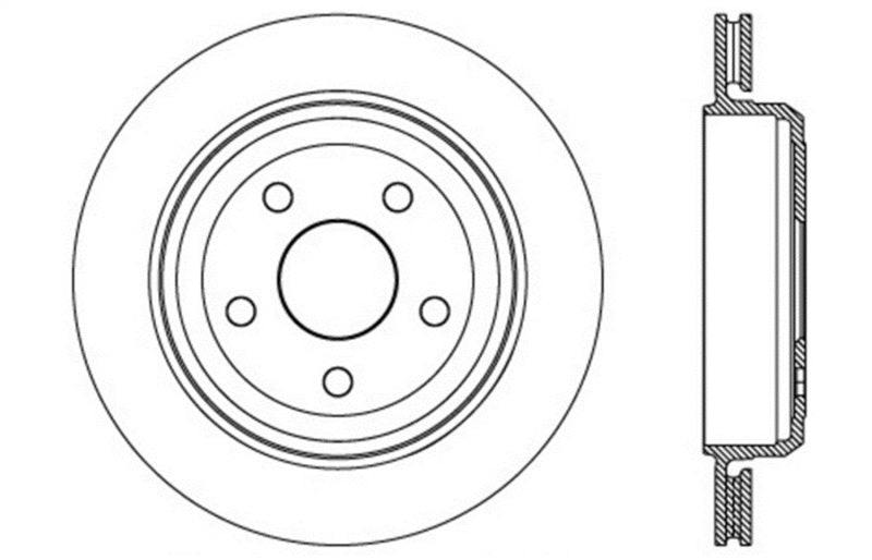 Stoptech - StopTech Drilled Sport Brake Rotor 11 - 17 Jeep Grand Cherokee (Excludes SRT8) - Demon Performance