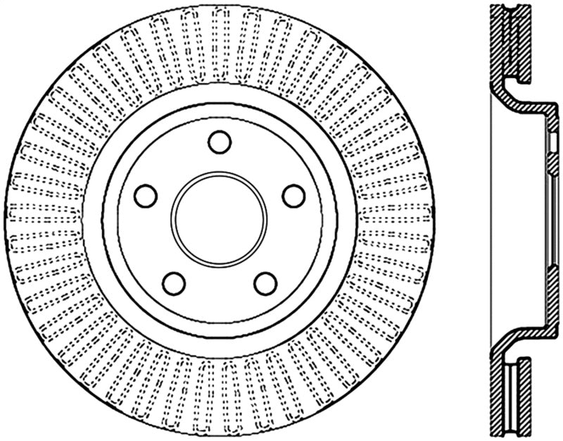 Stoptech - StopTech Drilled Sport Brake Rotor 11 - 17 Jeep Grand Cherokee (Excluding SRT8) - Demon Performance