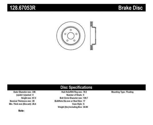 Stoptech - StopTech Drilled Sport Brake Rotor - Demon Performance