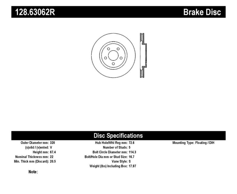 Stoptech - StopTech Drilled Sport Brake Rotor - Demon Performance