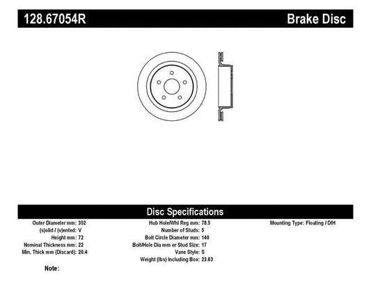 Stoptech - StopTech Drilled Sport Brake Rotor - Demon Performance