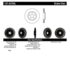 Stoptech - StopTech Infiniti G37 / Nissan 370Z SportStop Slotted & Drilled Front Left Rotor - Demon Performance
