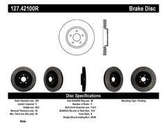 Stoptech - StopTech Infiniti G37 / Nissan 370Z SportStop Slotted & Drilled Front Right Rotor - Demon Performance