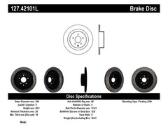 Stoptech - StopTech Infiniti G37 / Nissan 370Z SportStop Slotted & Drilled Rear Left Rotor - Demon Performance