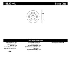 Stoptech - StopTech Nissan 370z / Infiniti G37 SportStop Drilled Rear Left Rotor - Demon Performance