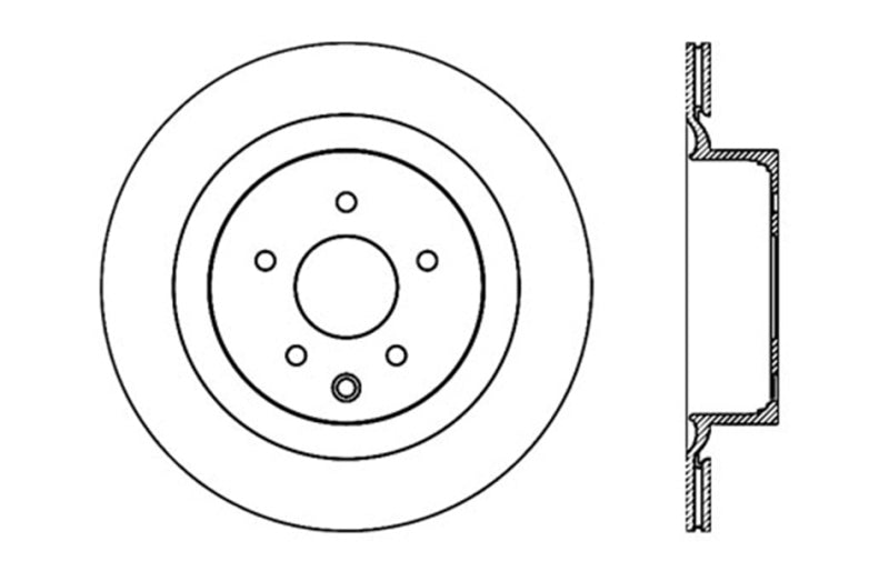 Stoptech - StopTech Nissan 370z / Infiniti G37 SportStop Drilled Rear Right Rotor - Demon Performance