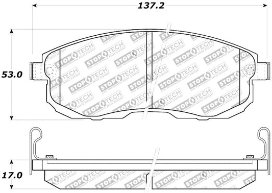 Stoptech - StopTech Performance 02 - 05 Infiniti G35 / 07 - 09 Nissan Altima/Sentra / 6/02 - 05 350Z Front Brake Pa - Demon Performance