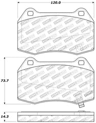 Stoptech - StopTech Performance 02 - 07 350z/G35 w/ Brembo Front Brake Pads - Demon Performance