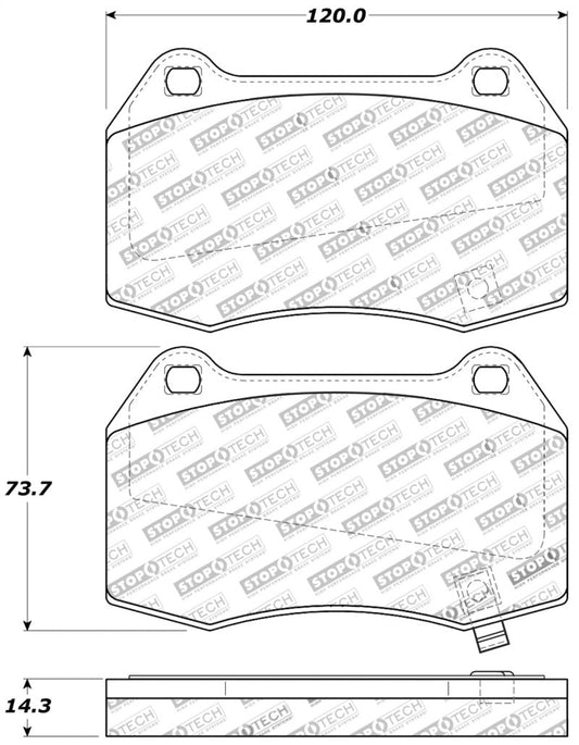 Stoptech - StopTech Performance 02 - 07 350z/G35 w/ Brembo Front Brake Pads - Demon Performance