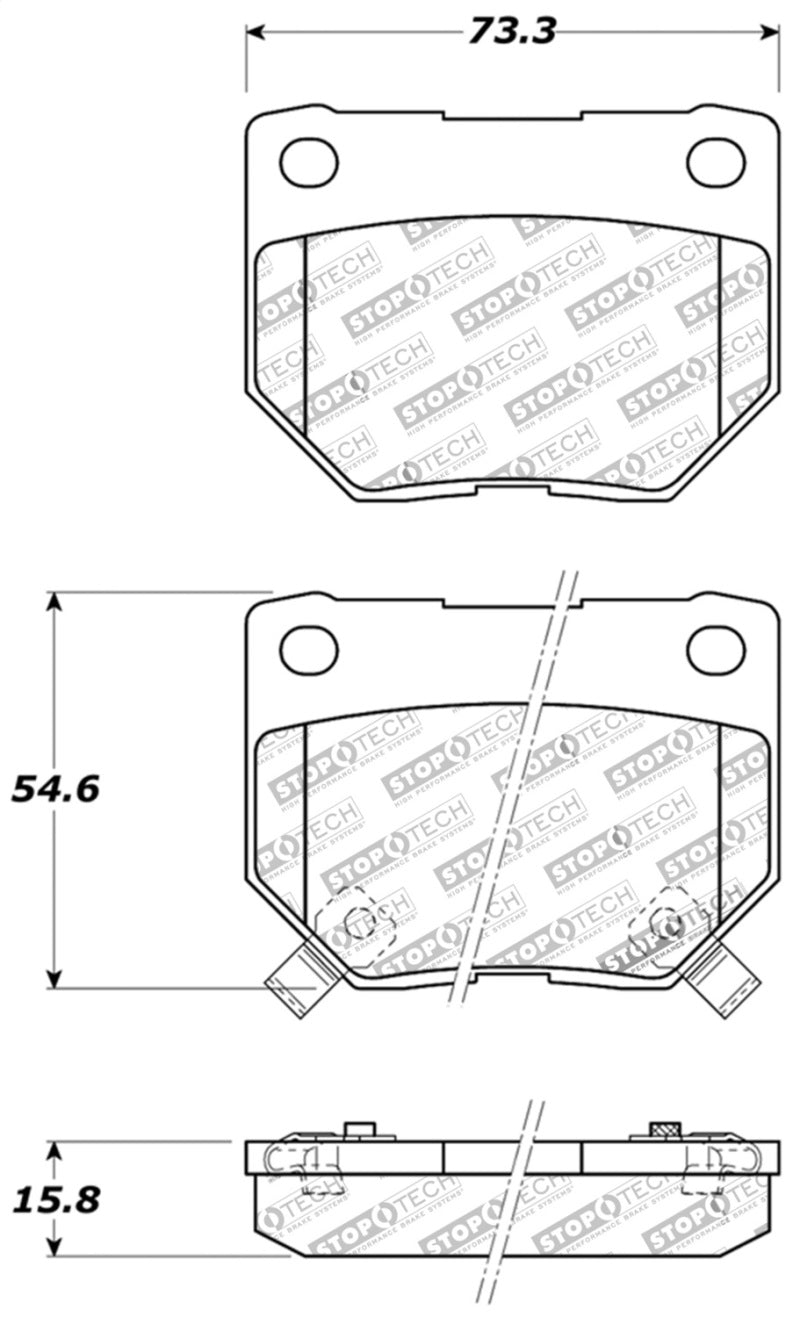 Stoptech - StopTech Performance 06 - 07 WRX Rear Brake Pads - Demon Performance