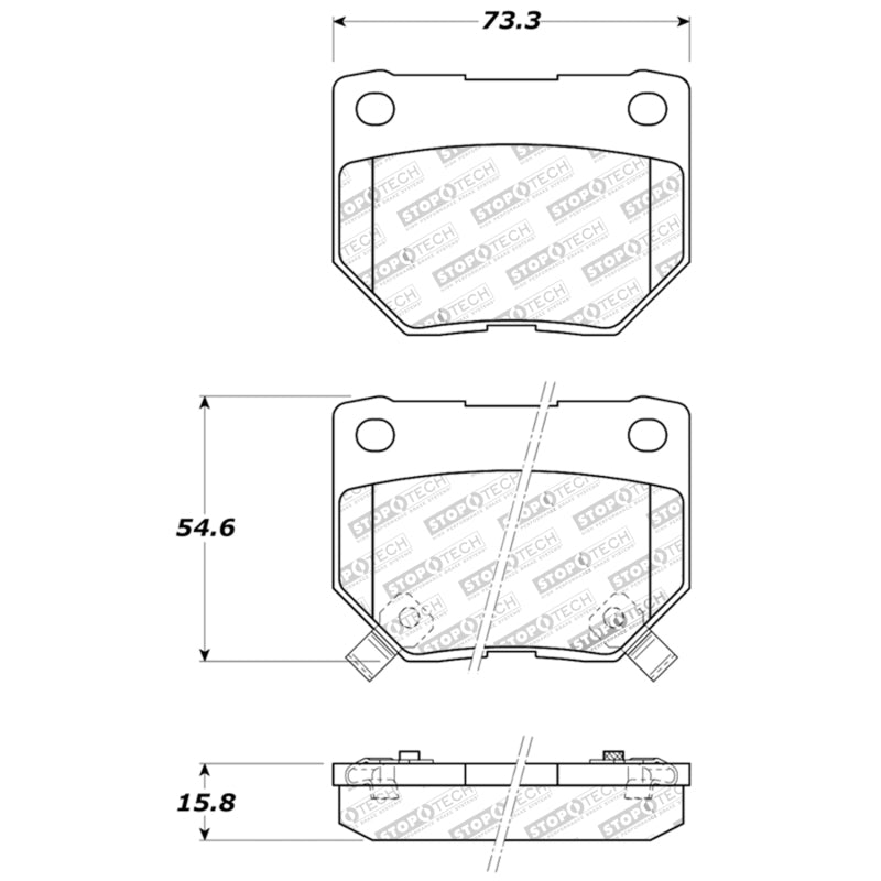 Stoptech - StopTech Performance 06 - 07 WRX Rear Brake Pads - Demon Performance