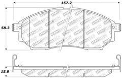 Stoptech - StopTech Performance 06 - 08 350Z w/ Std Brakes / 06 - 08 Infiniti G35 Front Brake Pads - Demon Performance