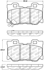 Stoptech - StopTech Performance 08 - 09 Infiniti FX50/G37 Rear Brake Pads - Demon Performance